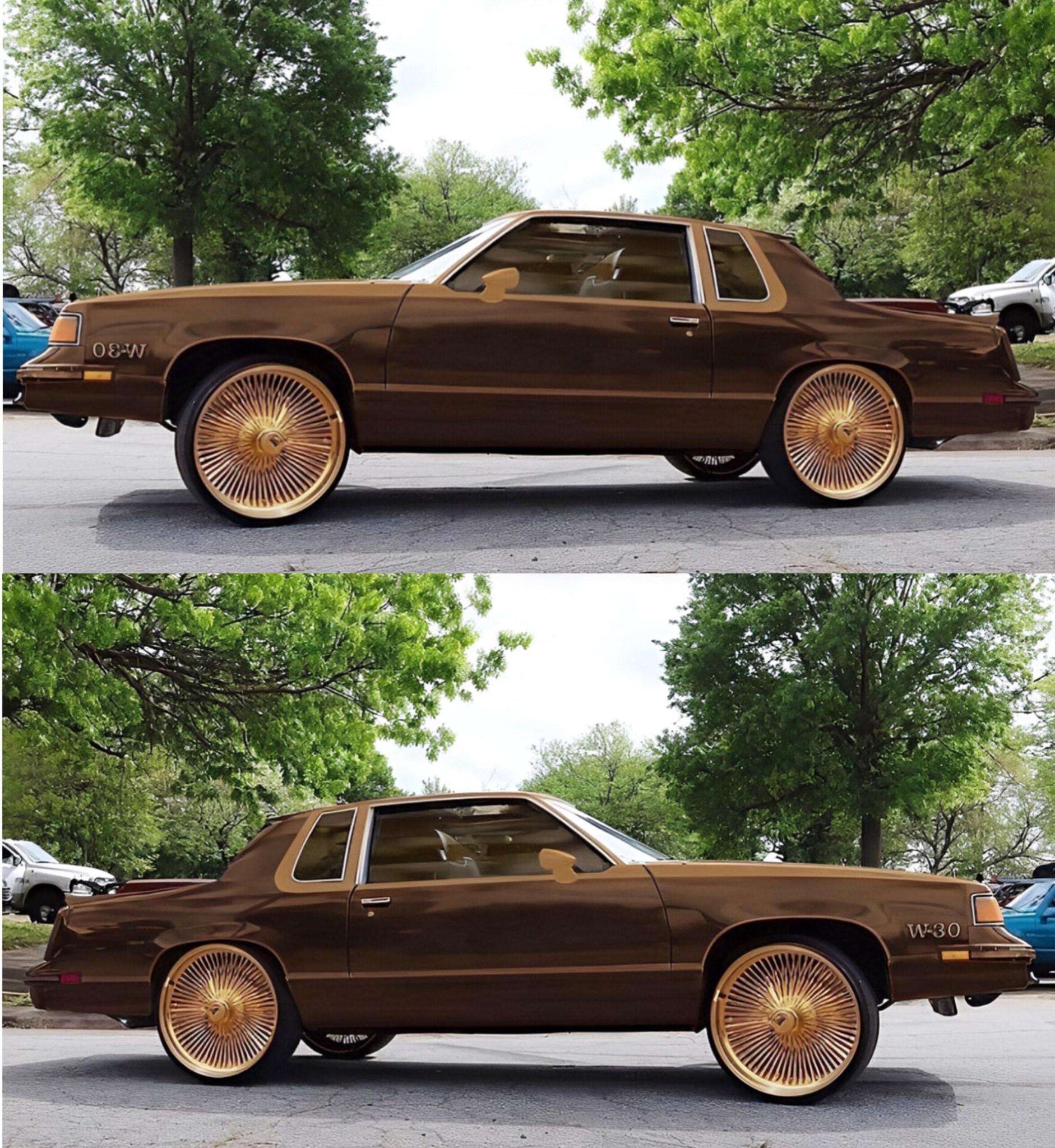 Super clean cutlass supreme on 24 inch gold daytons