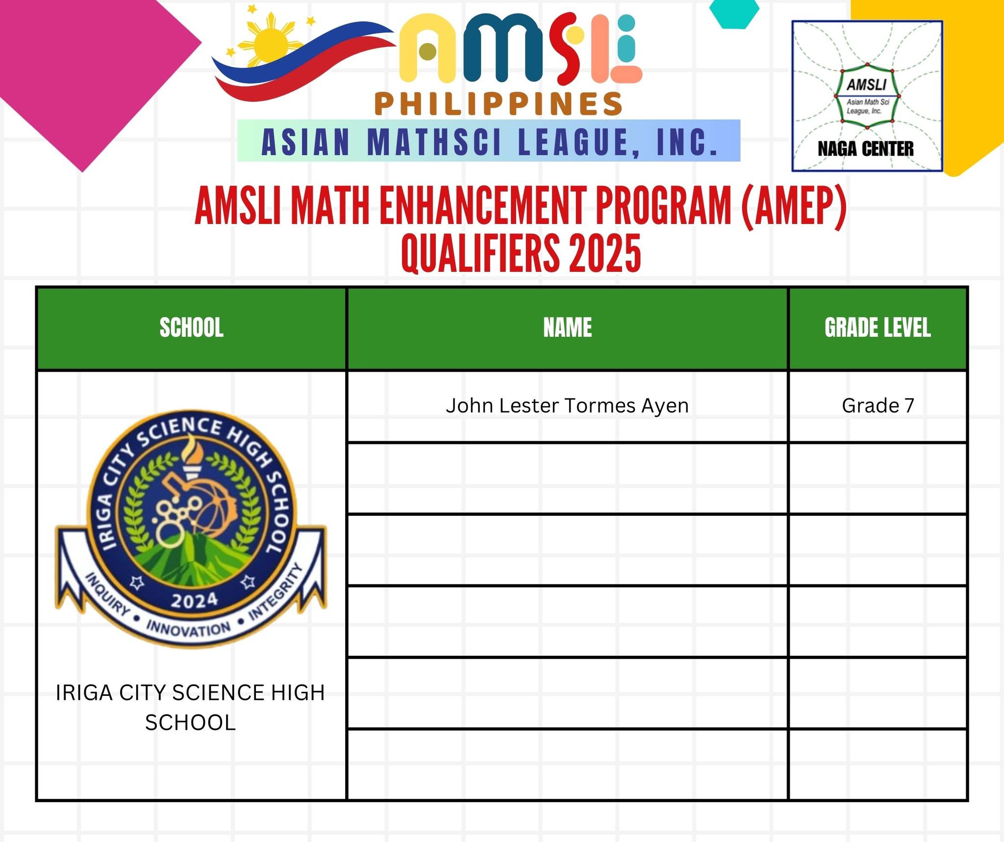 AMSLI Philippines - Naga... - AMSLI Philippines - Naga Center