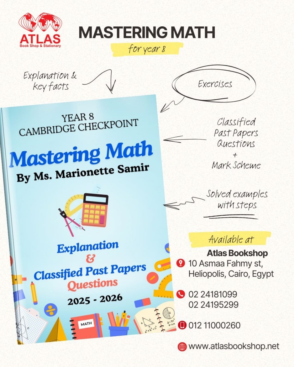 Atlas Bookshop - 📘 Mastering Math – Year 8 Cambridge... | Facebook