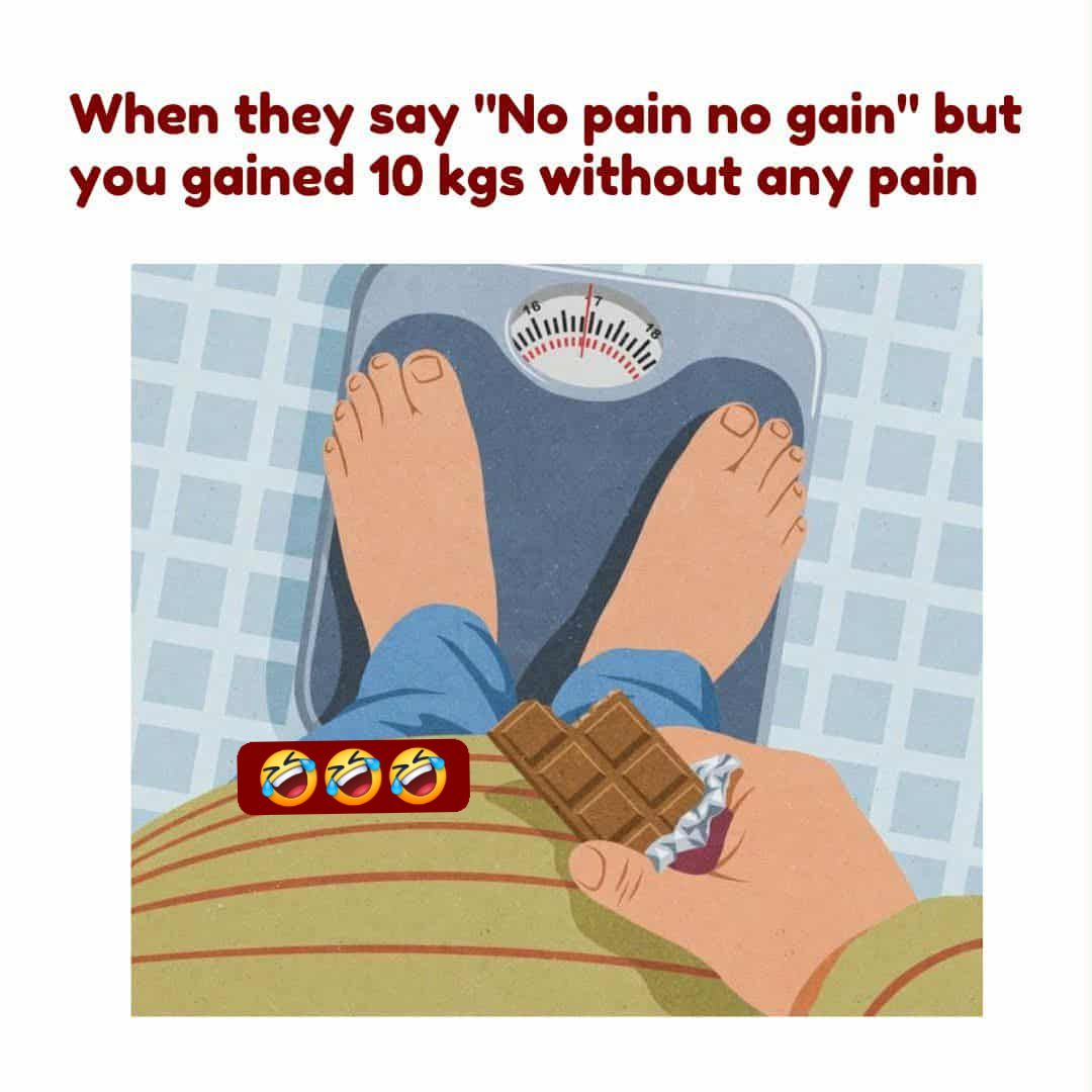 Life - No pain, no gain🤣🤣🤣 #lifewithoutriceproject | Facebook