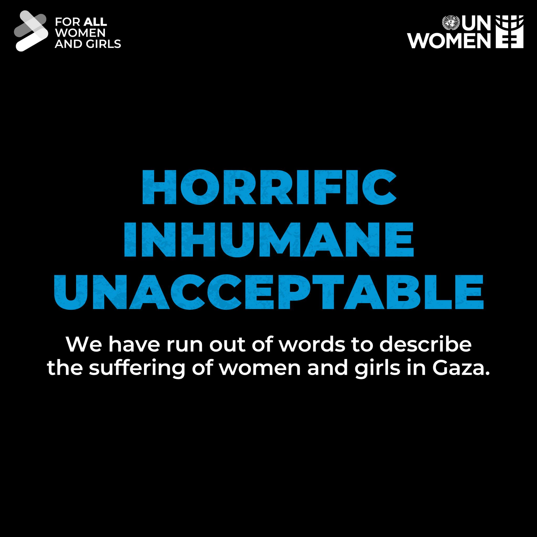 UN - One million. That’s how many women and girls are starving in #Gaza ...