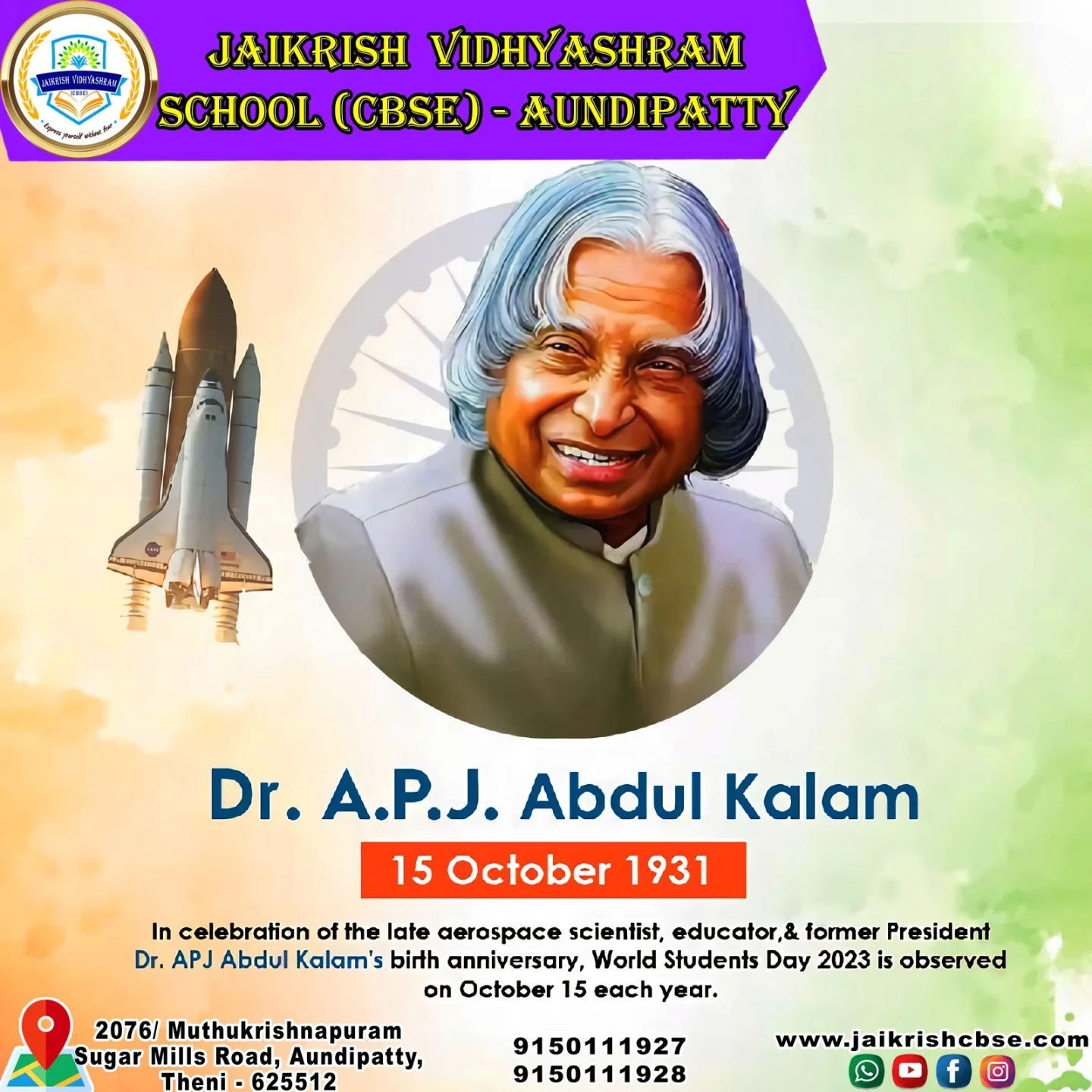 Jaikrish - Remembering a true legend on his birthday: Dr. A.P.J. Abdul ...