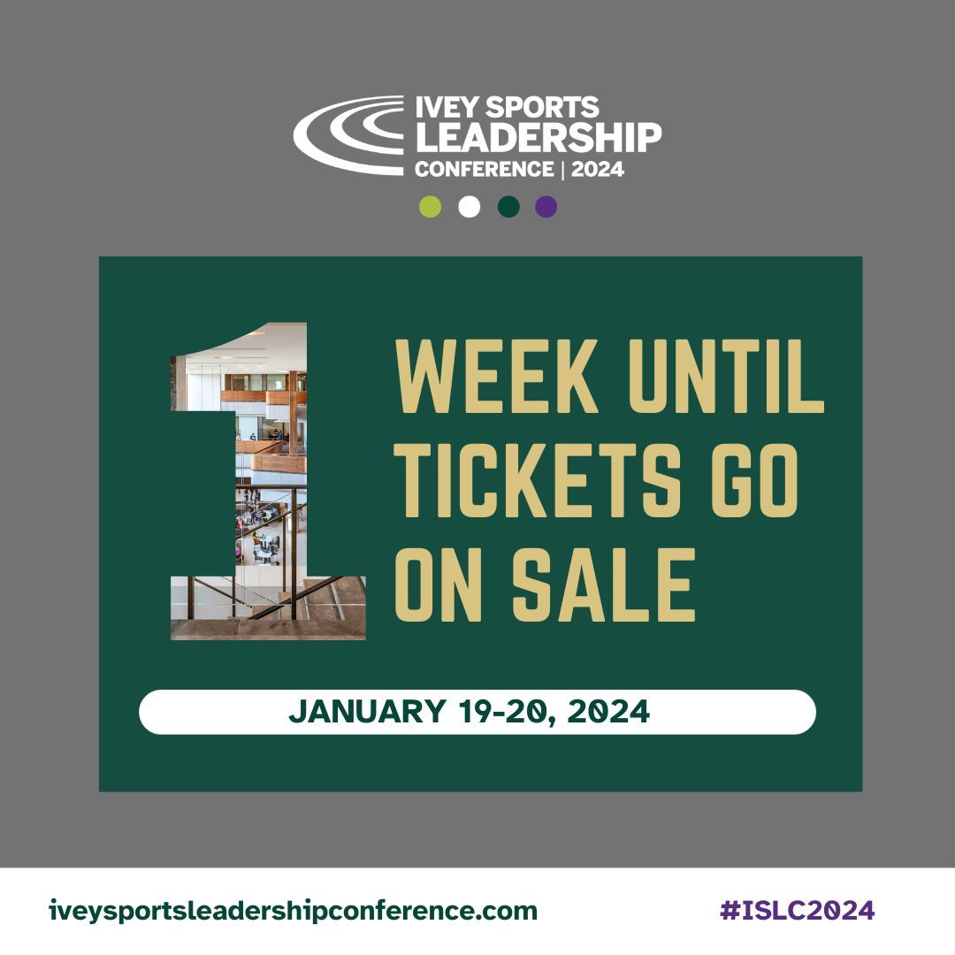 🚨 Save the date! In... - Ivey Sports Leadership Conference | Facebook