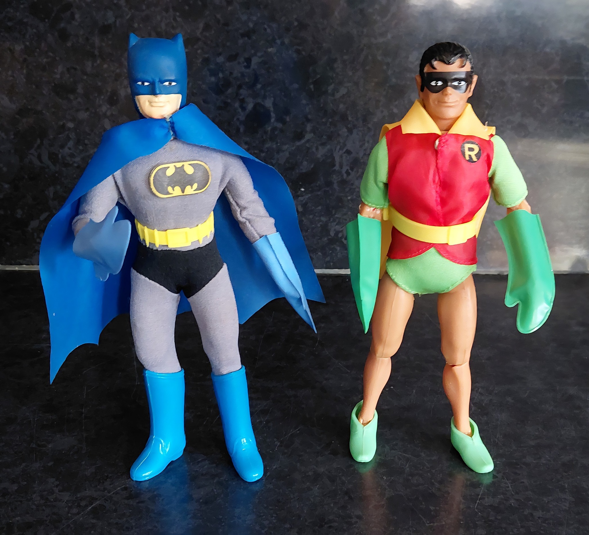 Mego Batman and original Robin figure