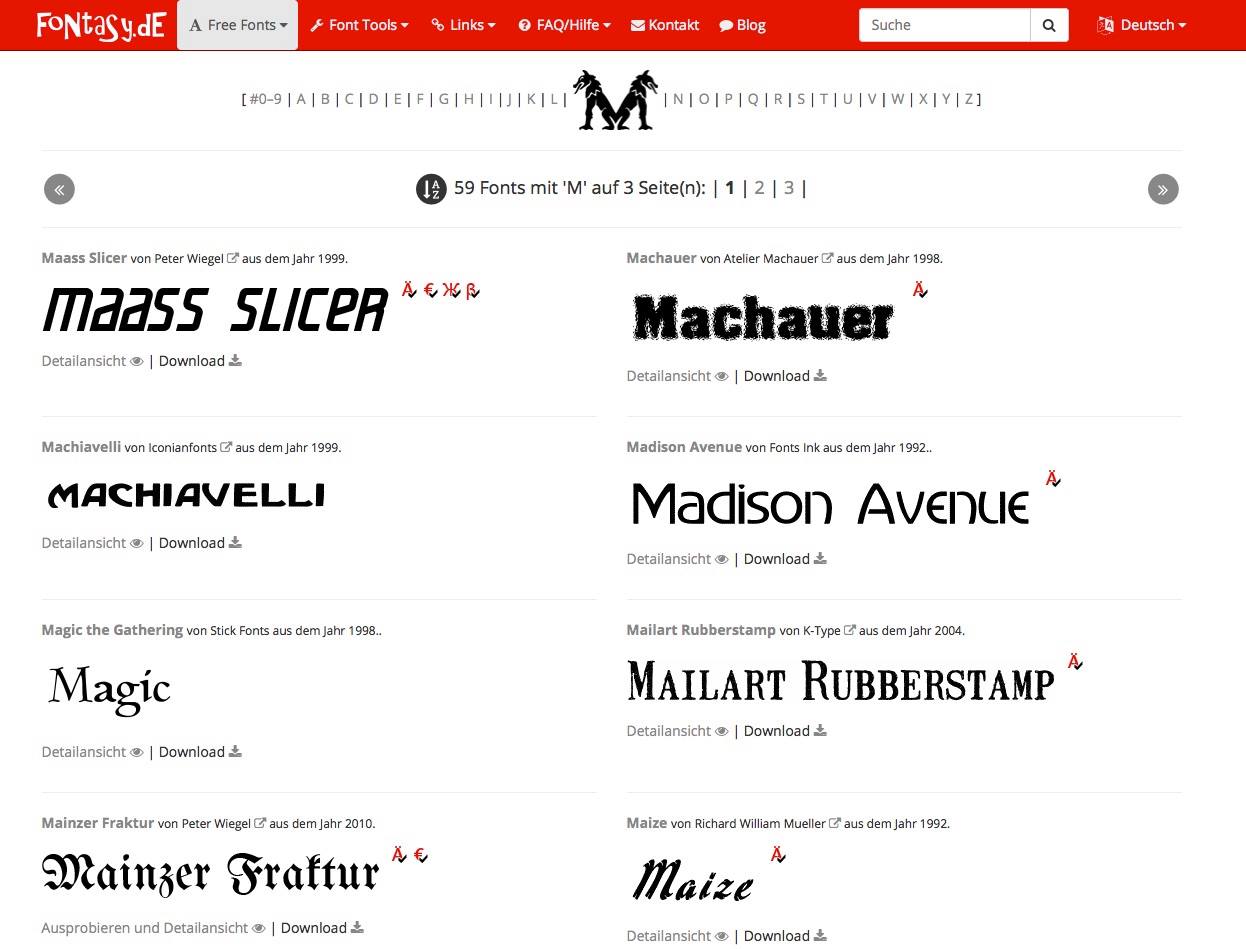 Fontasy.de - Free Fonts