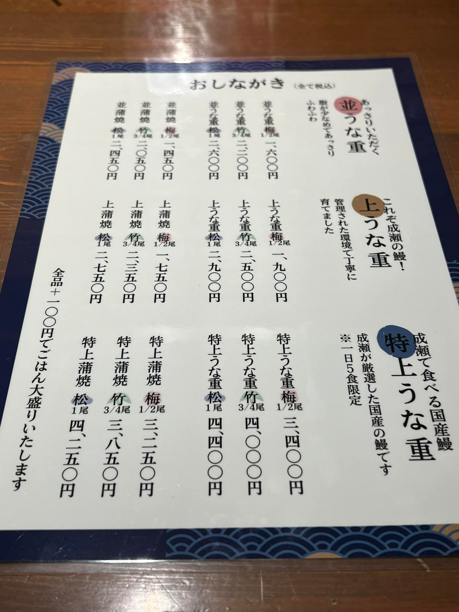うなぎの成瀬の並と特上を食べくらべてみました。蒲焼メニューができた 