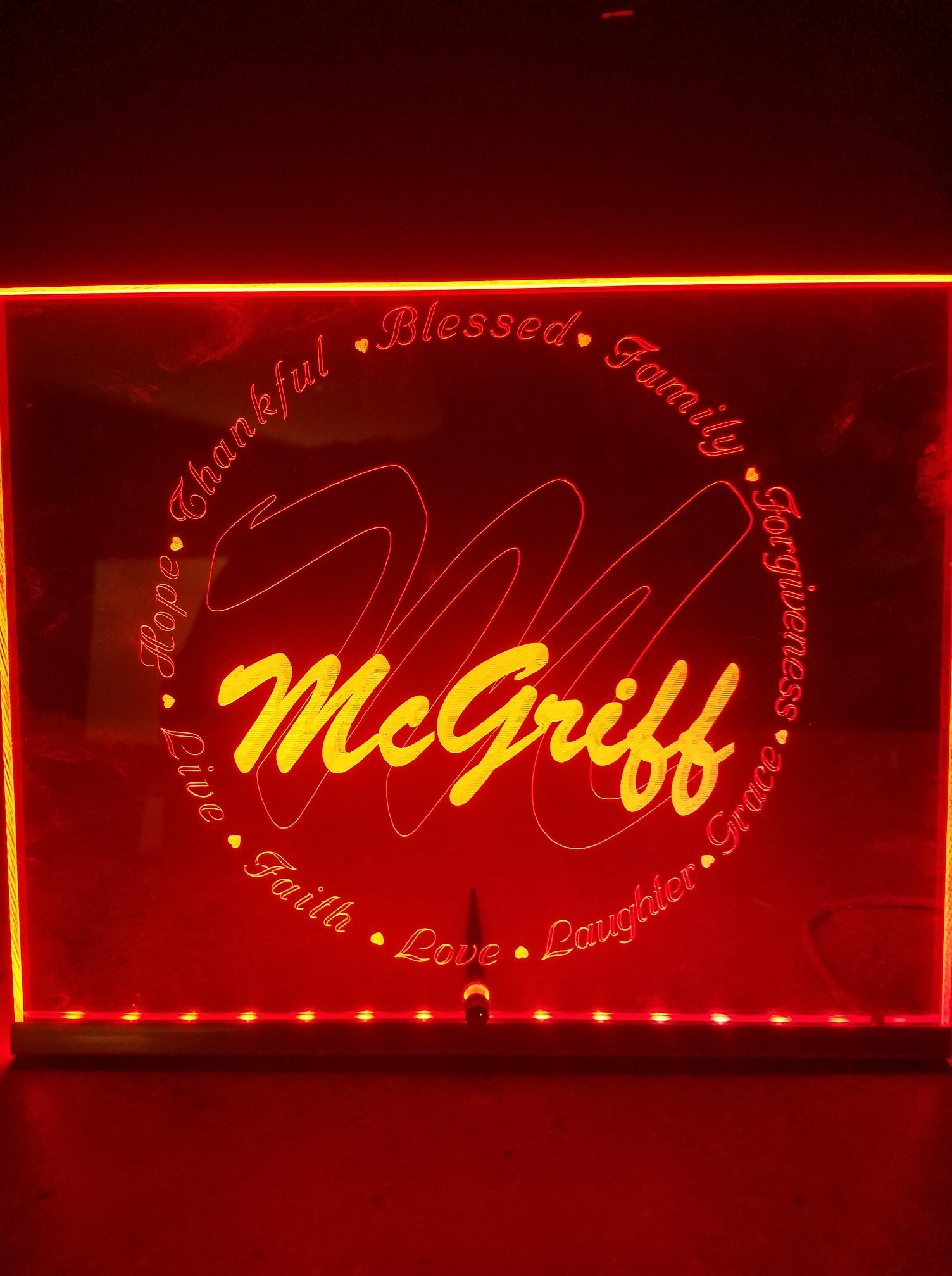 Lighted Edge Acrylic Edge lit Signs