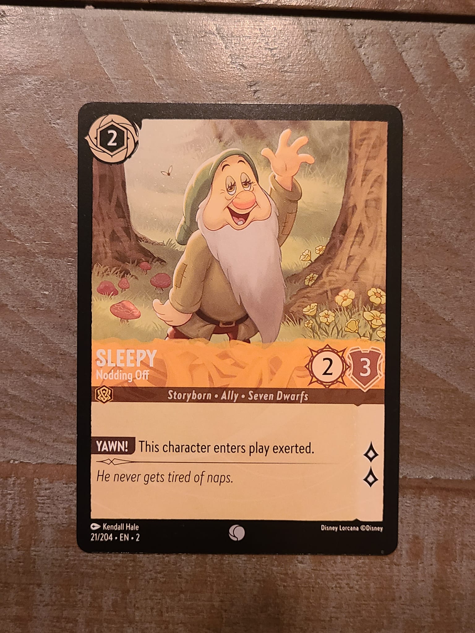 lorcana sleepy card - Whispers in the Well - The Headless Horseman Snow White Cost (Ink)2 Character Version Disney Lorcana Trading Card Game