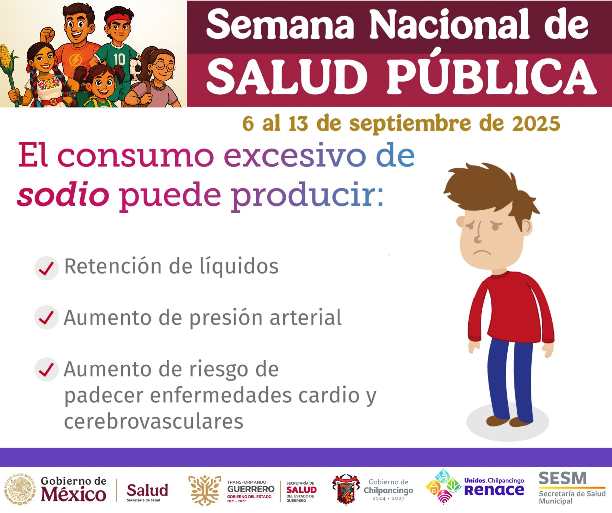 Secretaría - ⚠️ ¡Cuidado con el exceso de sodio! 🔸 Puede provocar: 💧 ...