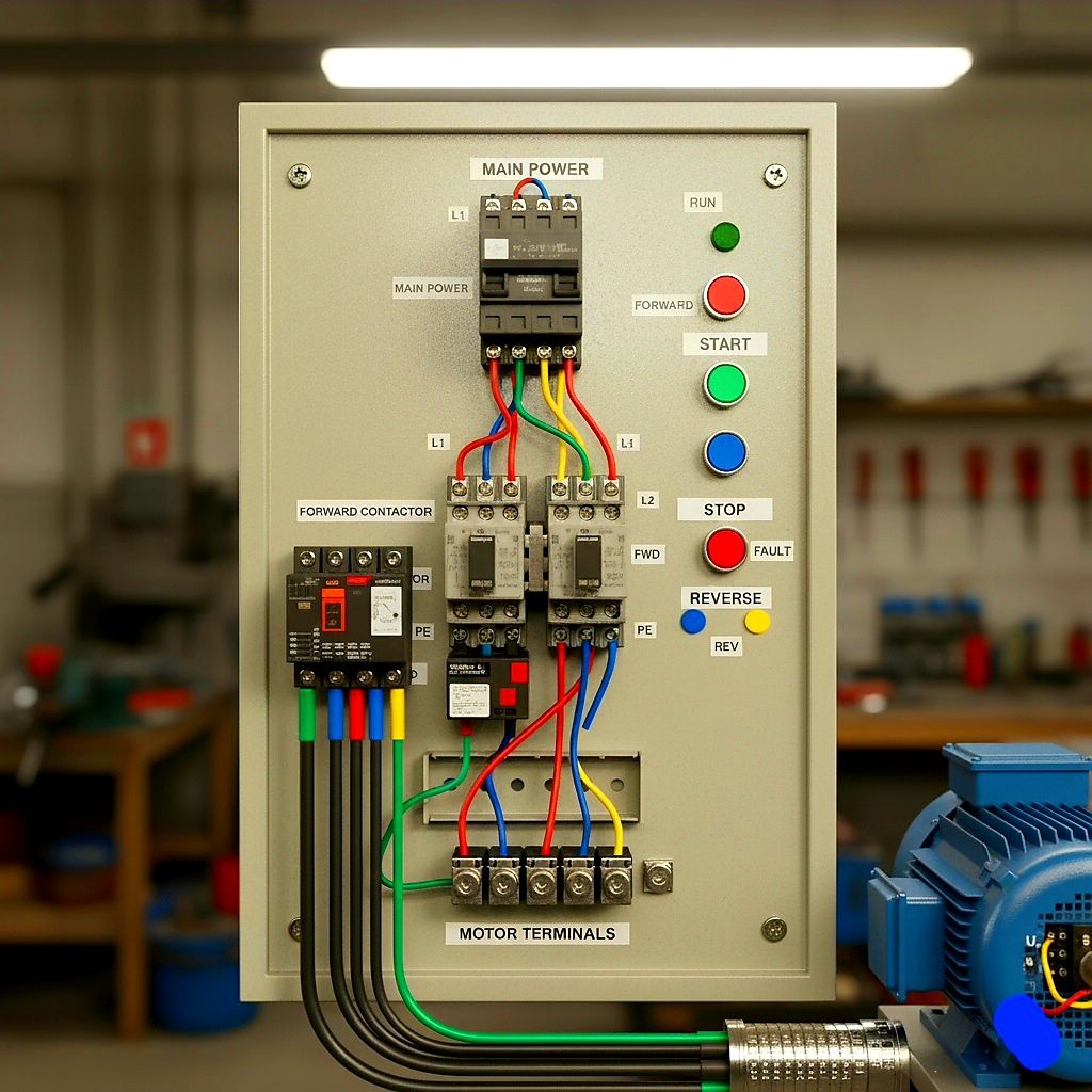 Electrical - ⚡ 11 kW 415V Forward – Reverse Motor Connection (Full ...