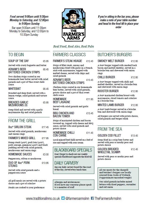 The Farmers - Our new menu is now available | Facebook