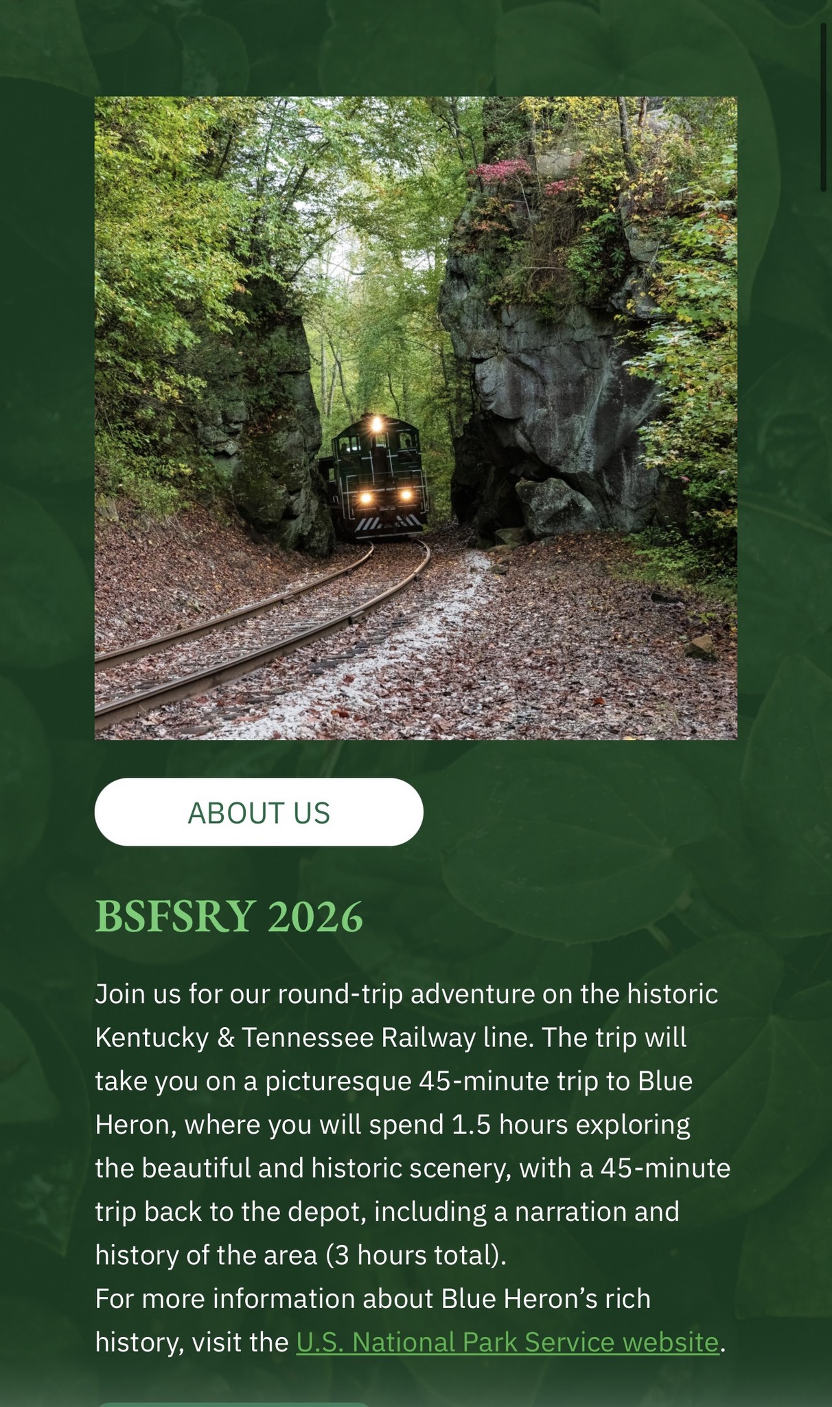 Fall Colors Run! -Big South Fork Scenic Railway