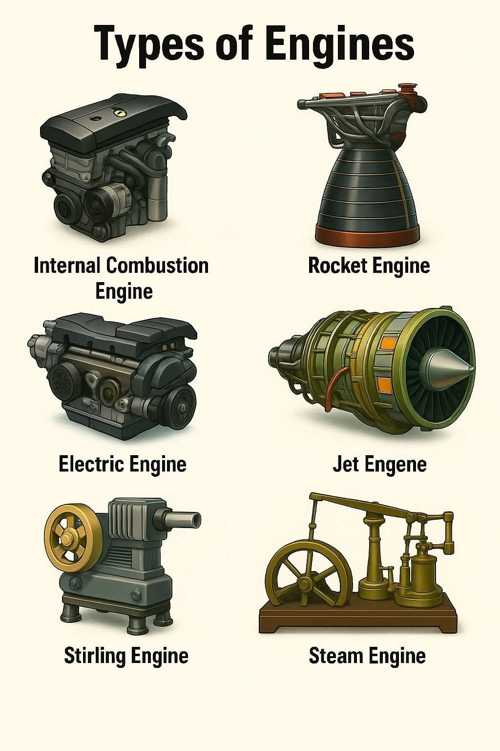 Types of engines - Mechanical Engineering World | Facebook