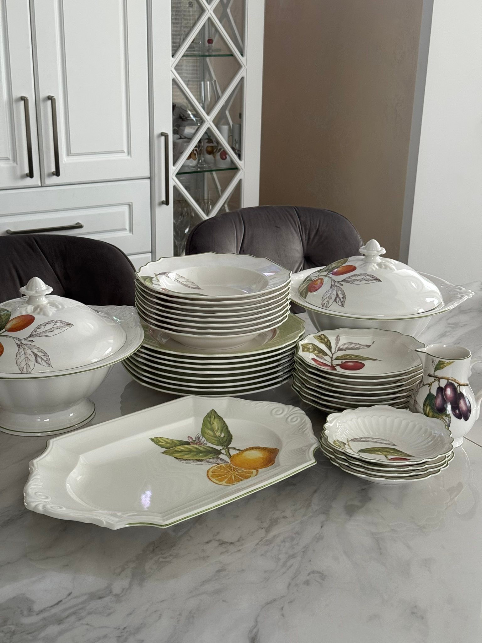 Villeroy & Boch 小花柄 ボウル ２個セット VILLEROY&BOCH CASCARA kolekcijos pietų servizas 8vnt lėkščių Ø27cm