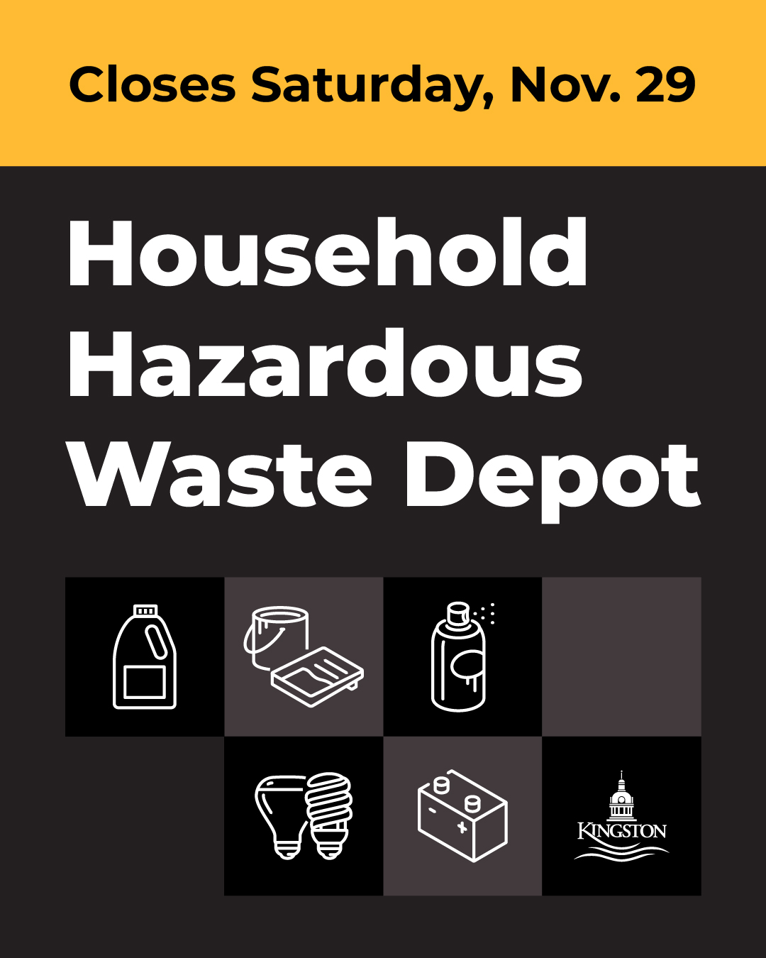 The Household Hazardous Waste facility at 196 Lappan's Ln. closes