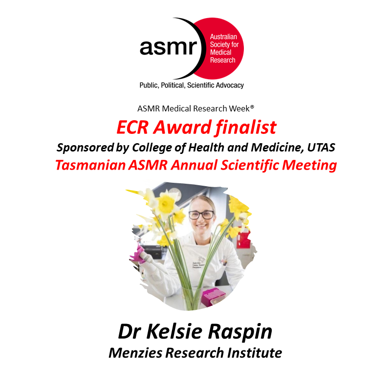 Australian Society for Medical Research (ASMR) - Dr Kelsie Raspin is a ...