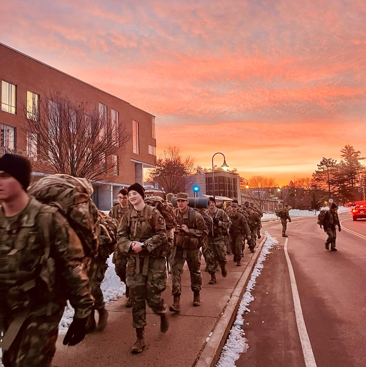 Cadets in the Wildcat Battalion conduct PT with their respective ...