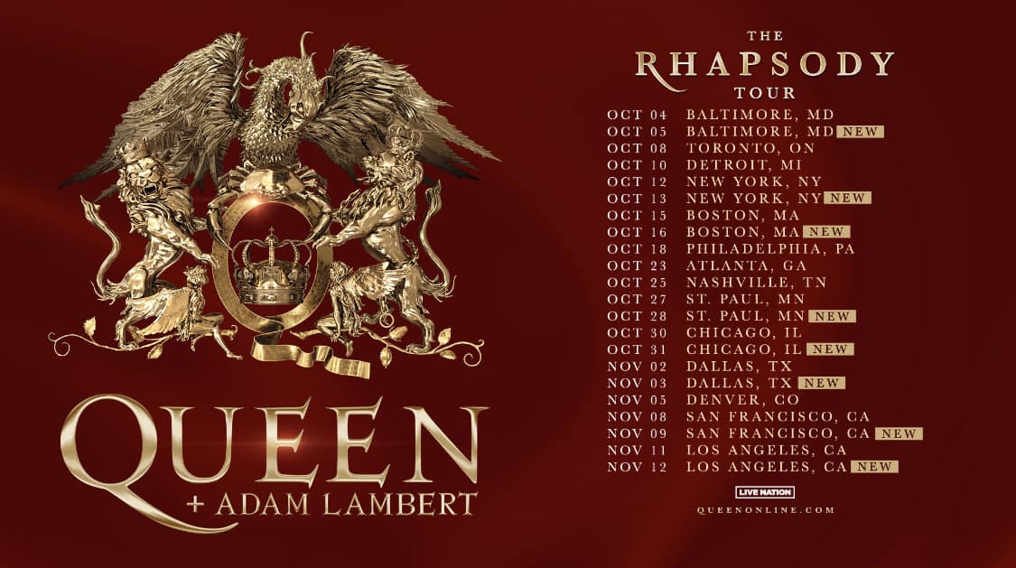 Japan Store: Queen + Adam Lambert 2024 Tour Merch Now Available