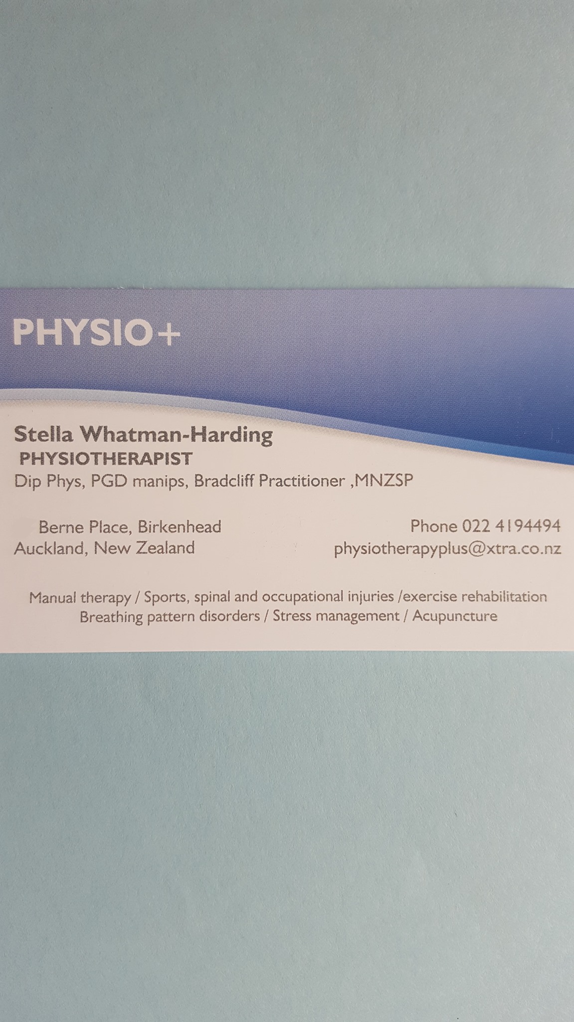 Physioplus - Stella Whatman-Harding | Auckland