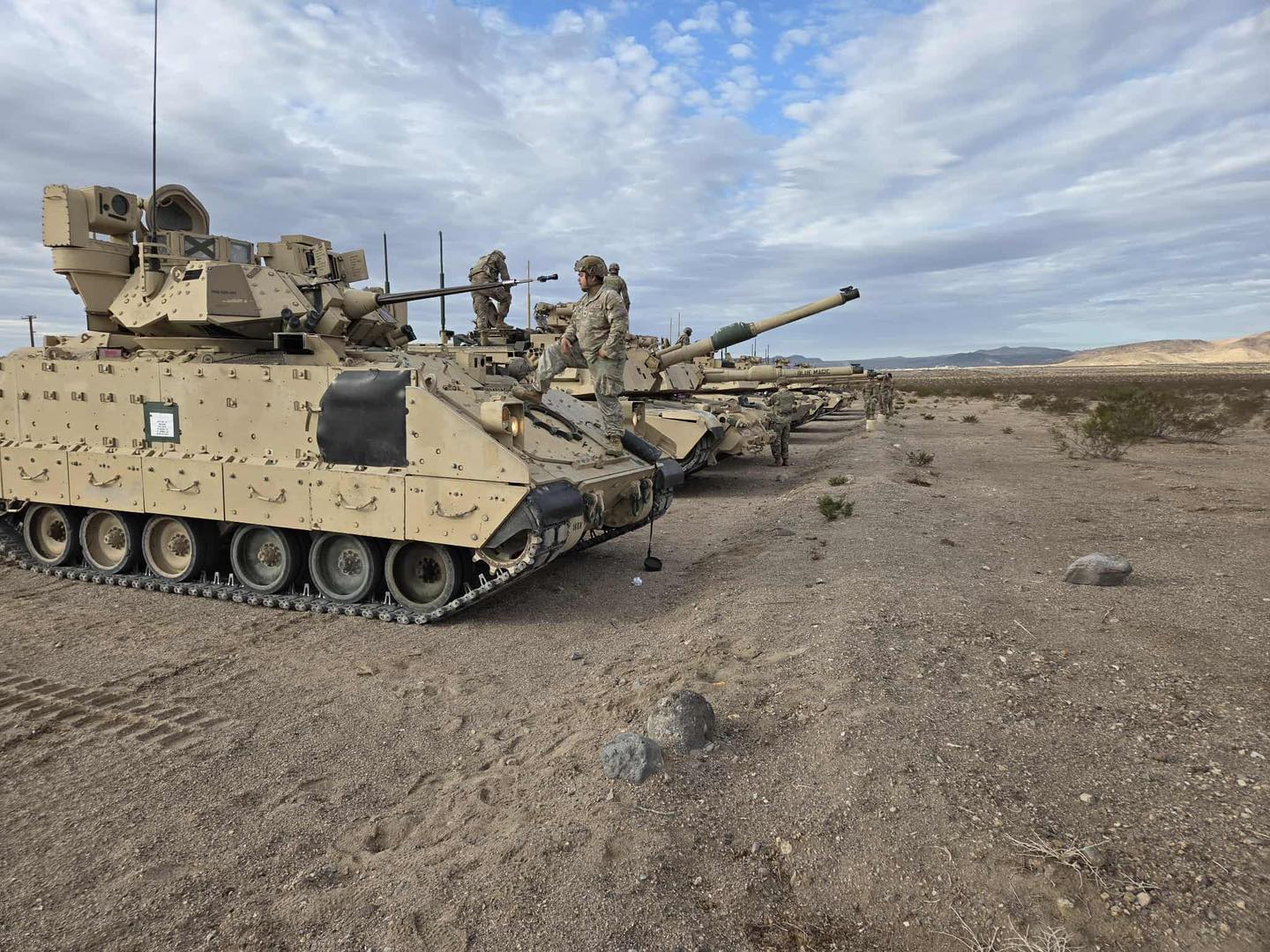Tankers - 1st Armored Division at the National Training Center (NTC) at ...