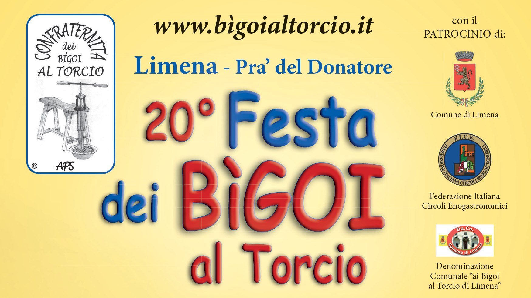 20^ Festa dei Bigoi al Torcio | Limena (PD) | Prà del Donatore