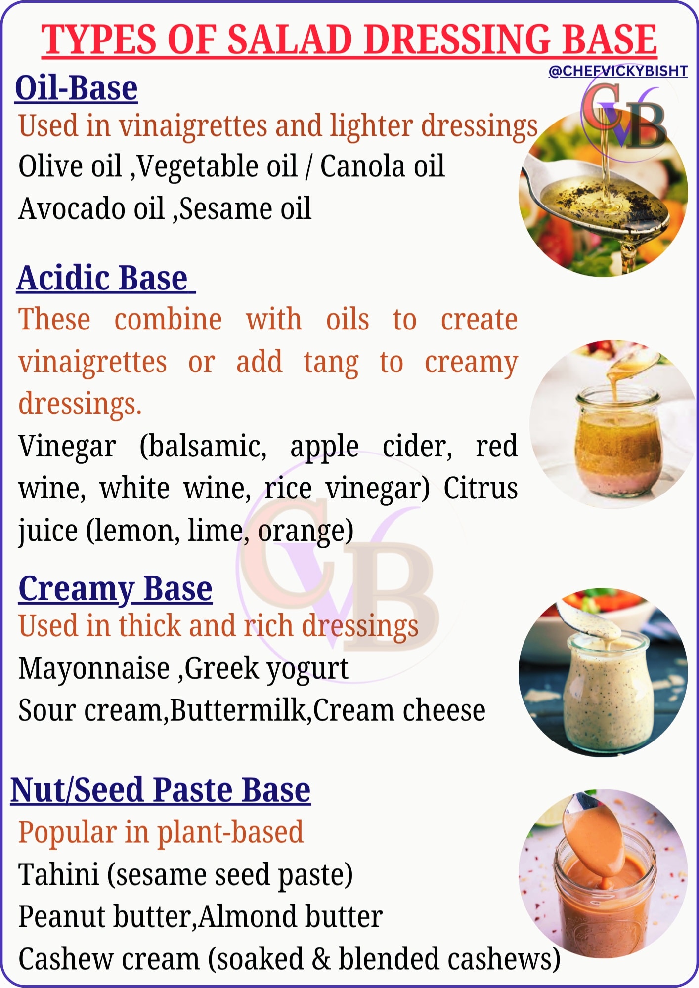 salad dressings list  Lautenbach's Orchard Country Types Of salad dressing base