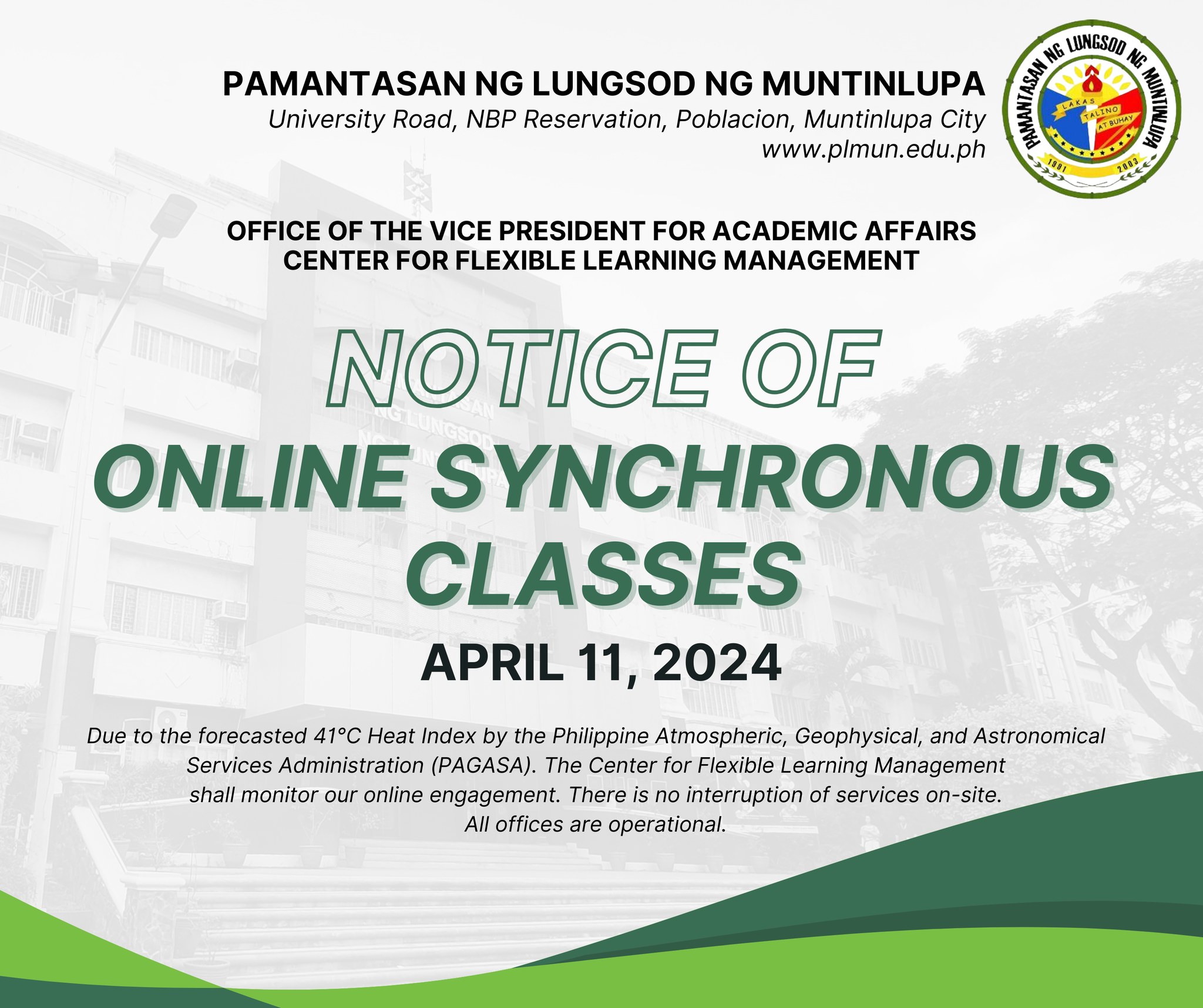 Notice of... - City Government of Muntinlupa - OFFICIAL