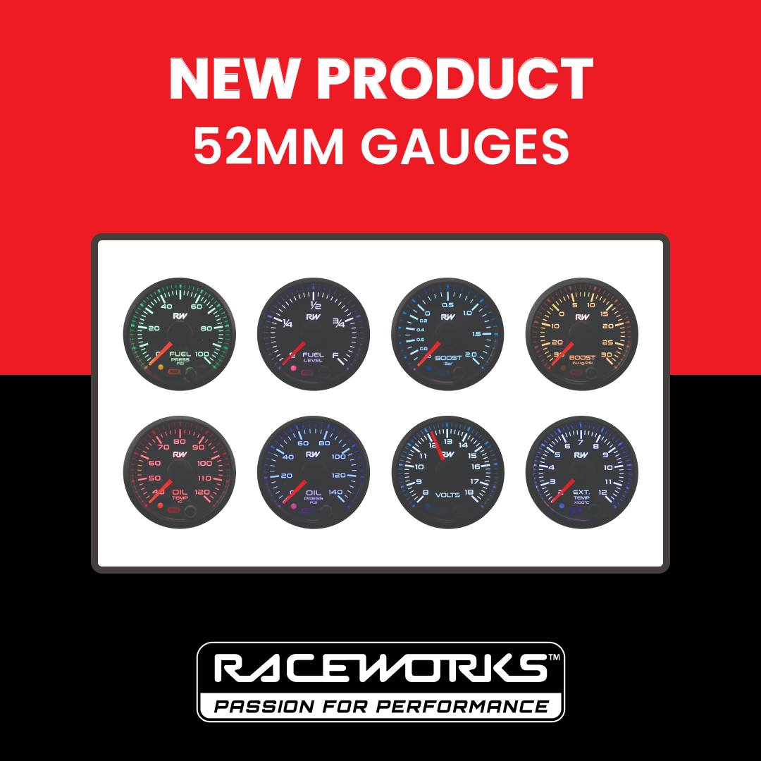 Raceworks - ⚠️NEW PRODUCT ALERT⚠️ 52MM Gauges with Analogue Face ...