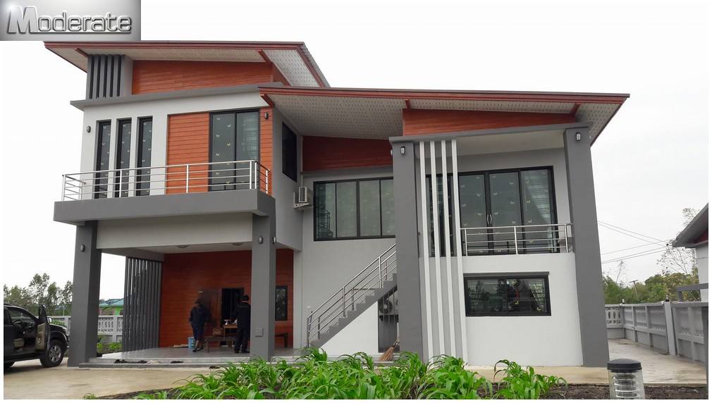 แบบบ้านโมเดิร์น Modern-บ้านป่าตาลโมเดอเรท