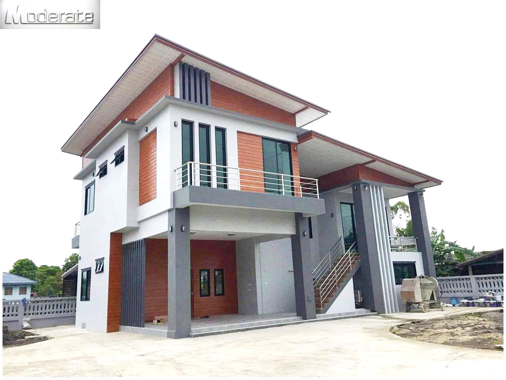 แบบบ้านโมเดิร์น Modern-บ้านป่าตาลโมเดอเรท