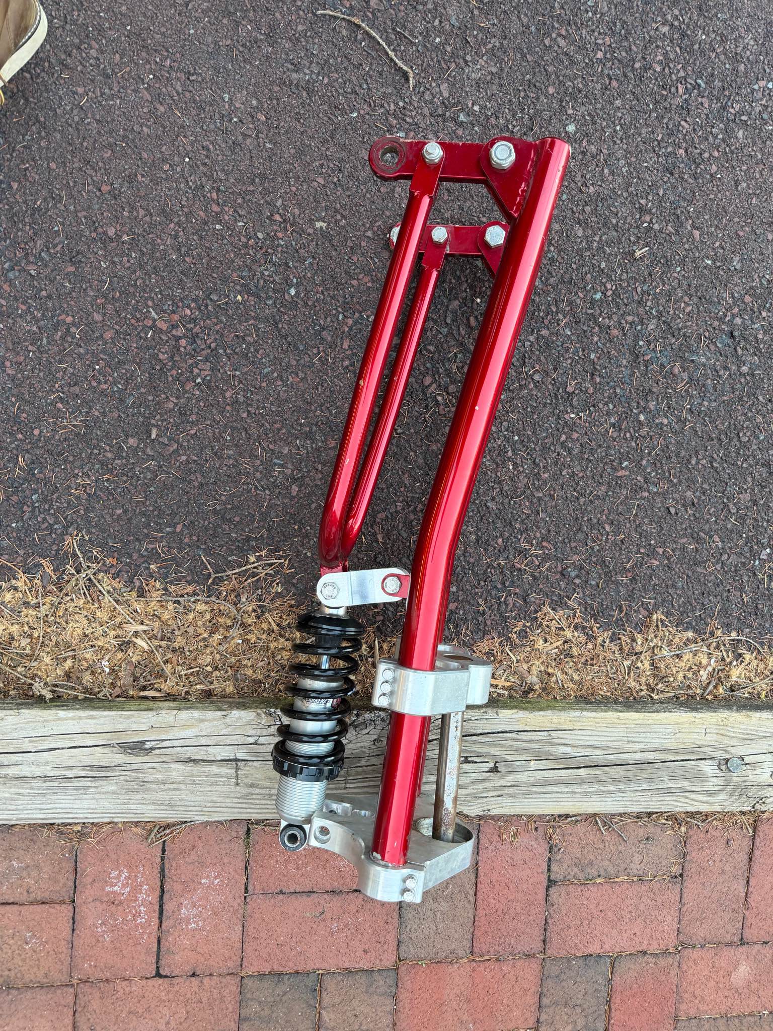 Custom Harley chopper bobber mono shock springer front end - Car ...