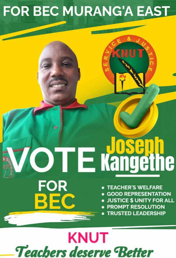 𝐌𝐮𝐭𝐚𝐢 - Meet Mr Joseph kangethe... the incoming BEC Muranga East ...