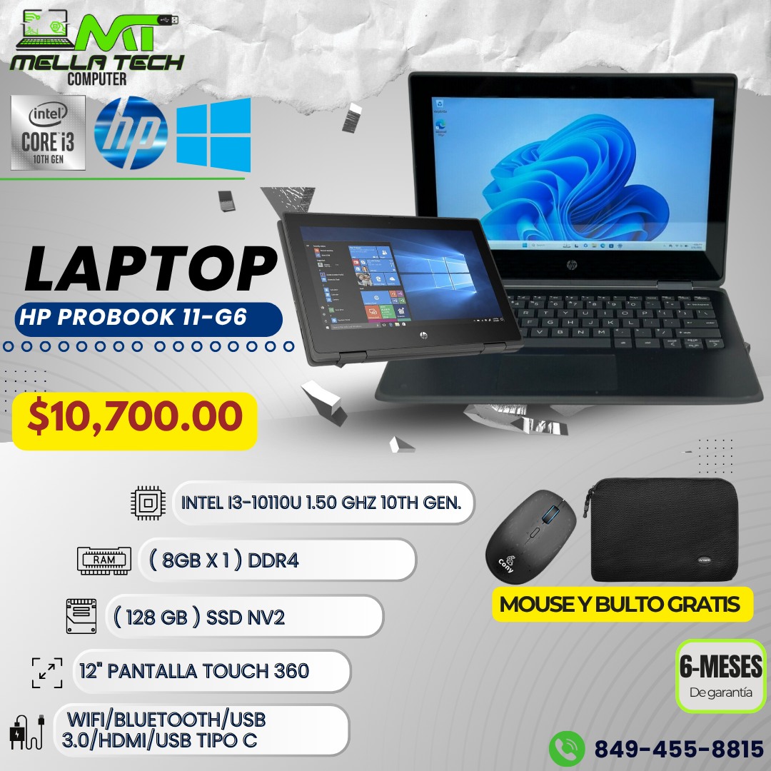 MELLA - 💼 LAPTOP HP PROBOOK 11-G6 i3 10TH GEN 💼 Versatilidad y ...