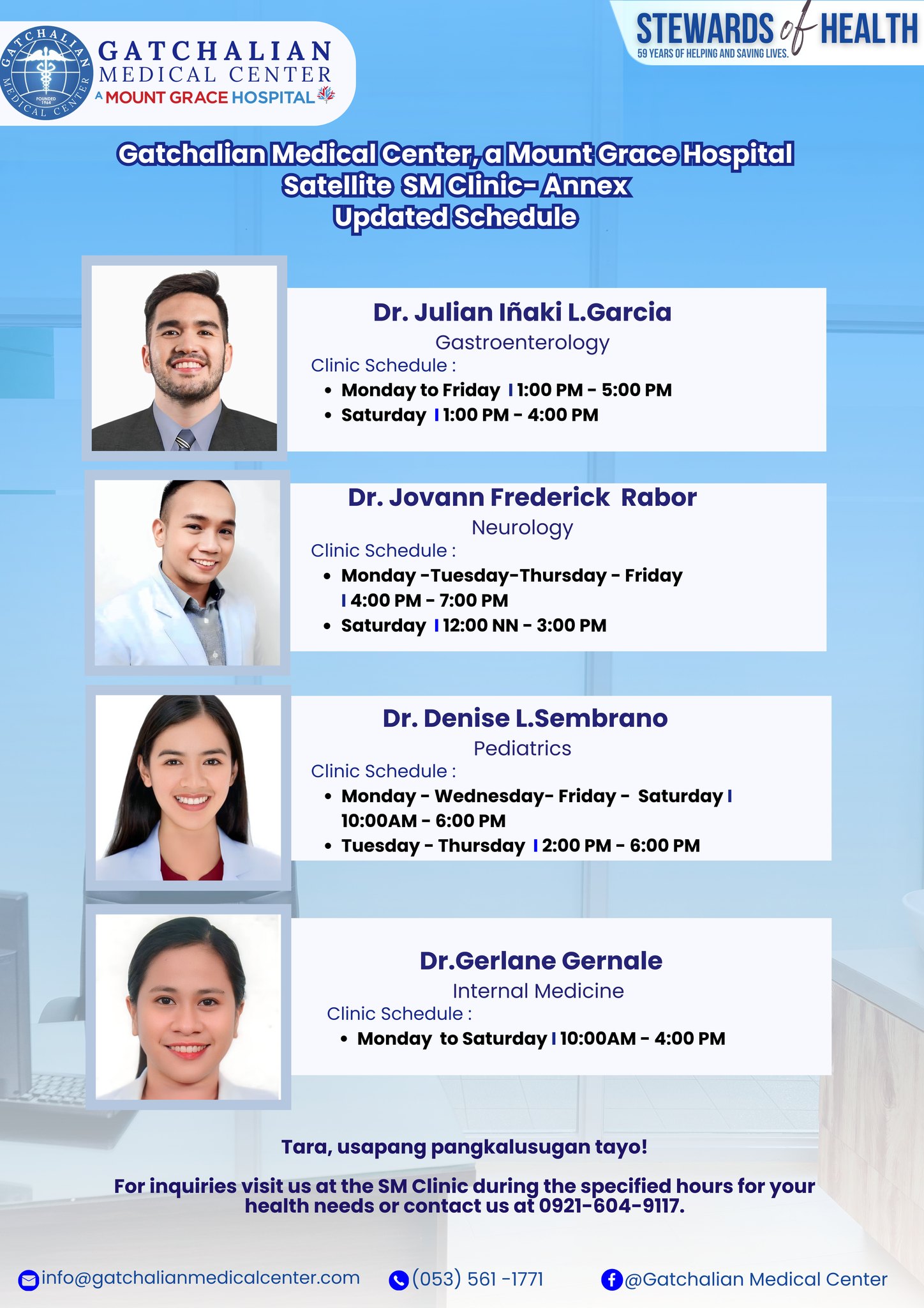 Gatchalian - Dear Valued Clients, Please be informed of the updated ...