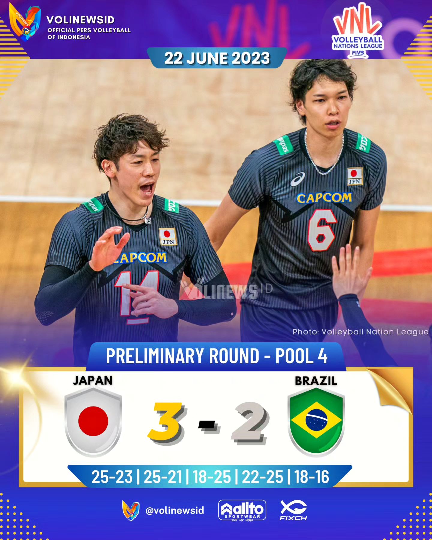 GREAT VICTORY ! GO JAPAN ???Not just soccer, but volleyball too 