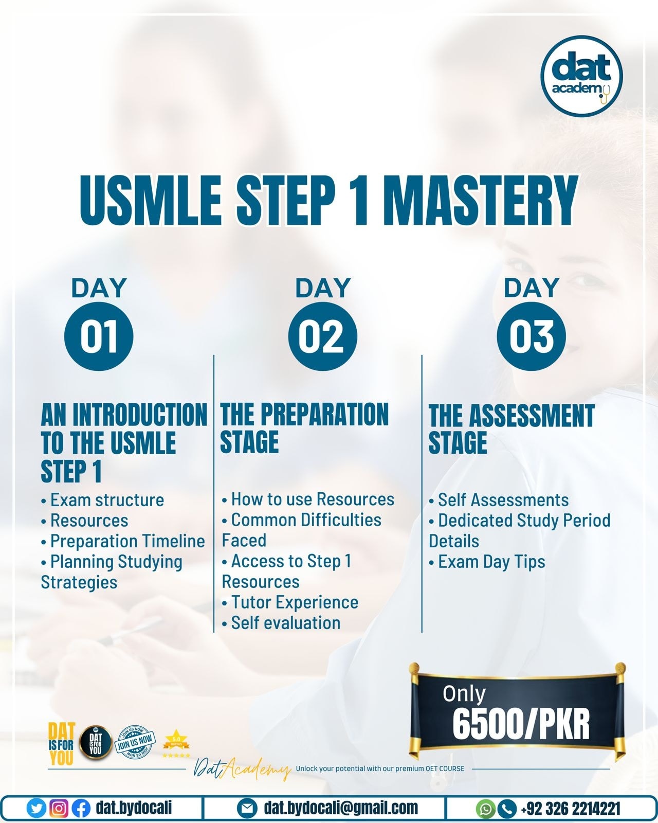 DAT Academy - USMLE 3-Day Mentoring Course 🚀 Get ready... | Facebook