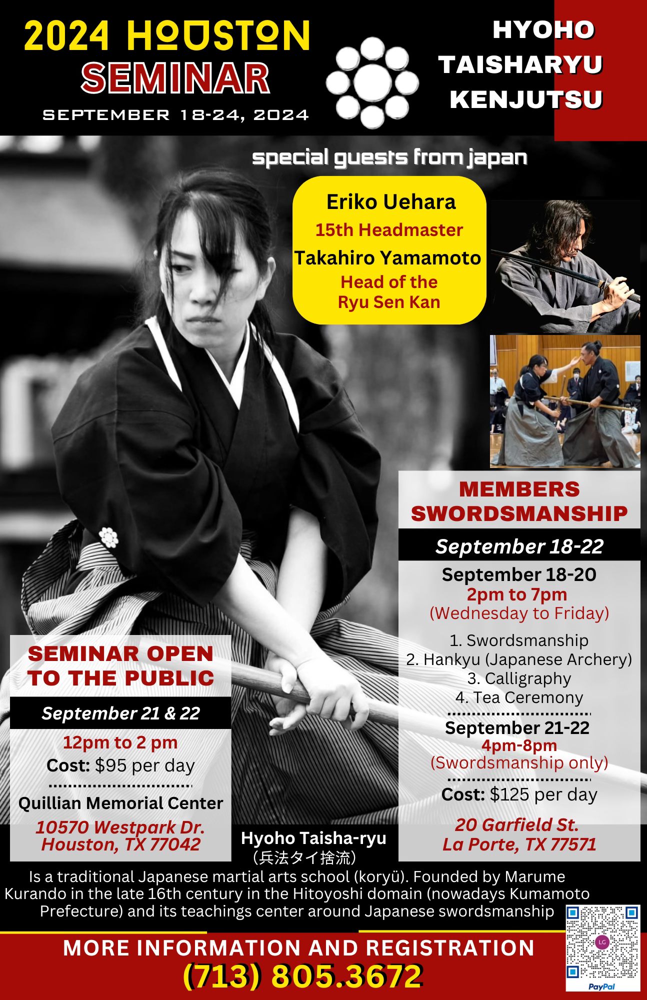 2024 HOUSTON SEMINAR-OPEN FOR THE PUBLIC- HYOHO HYOHO TAISHARYU ...