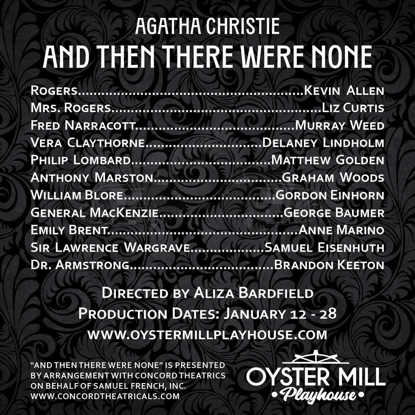 Oyster - We are so pleased to announce the cast for Agatha Christie’s ...