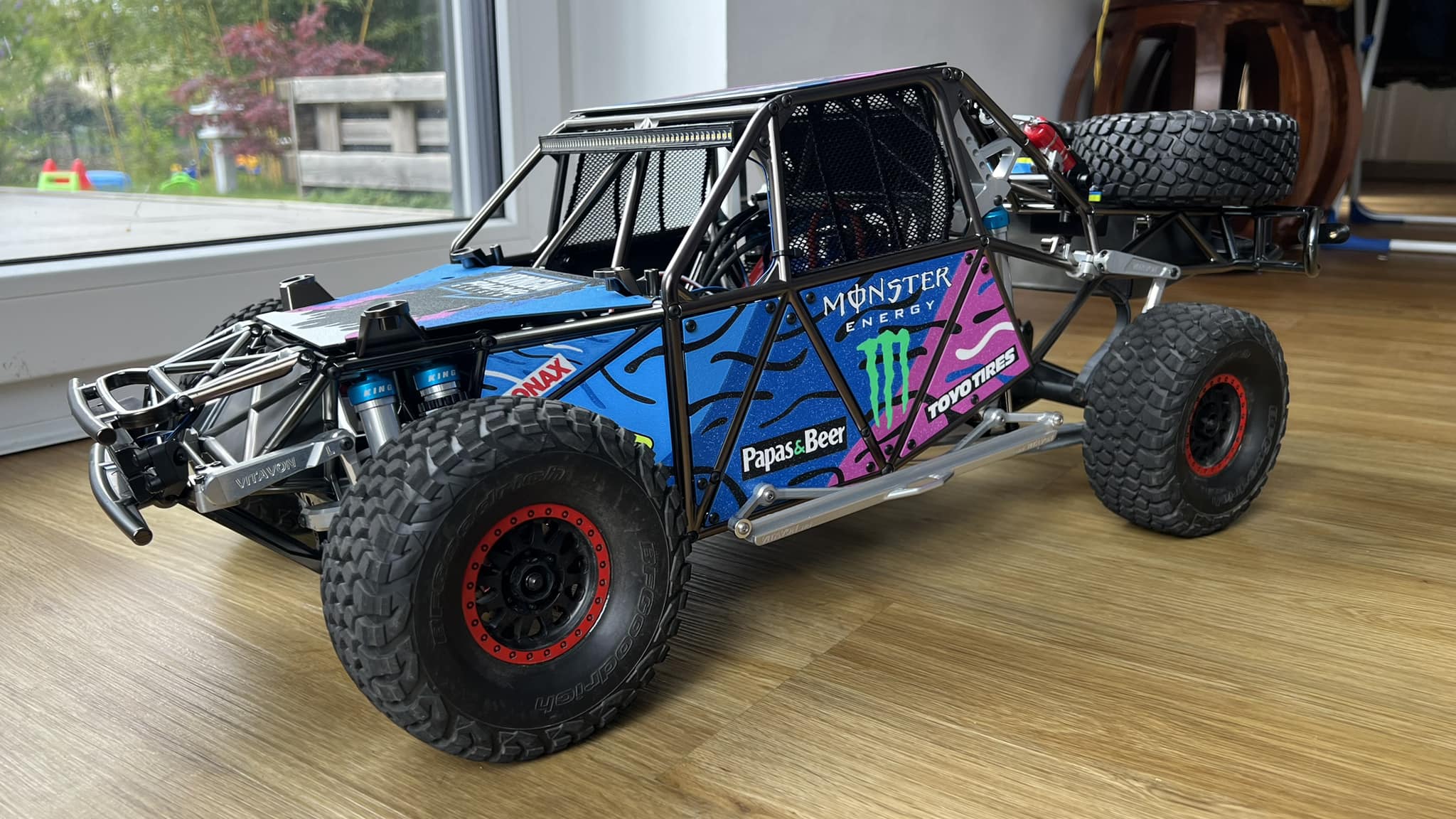 Kenblock Hoonigan livery on 1/7 Traxxas UDR body