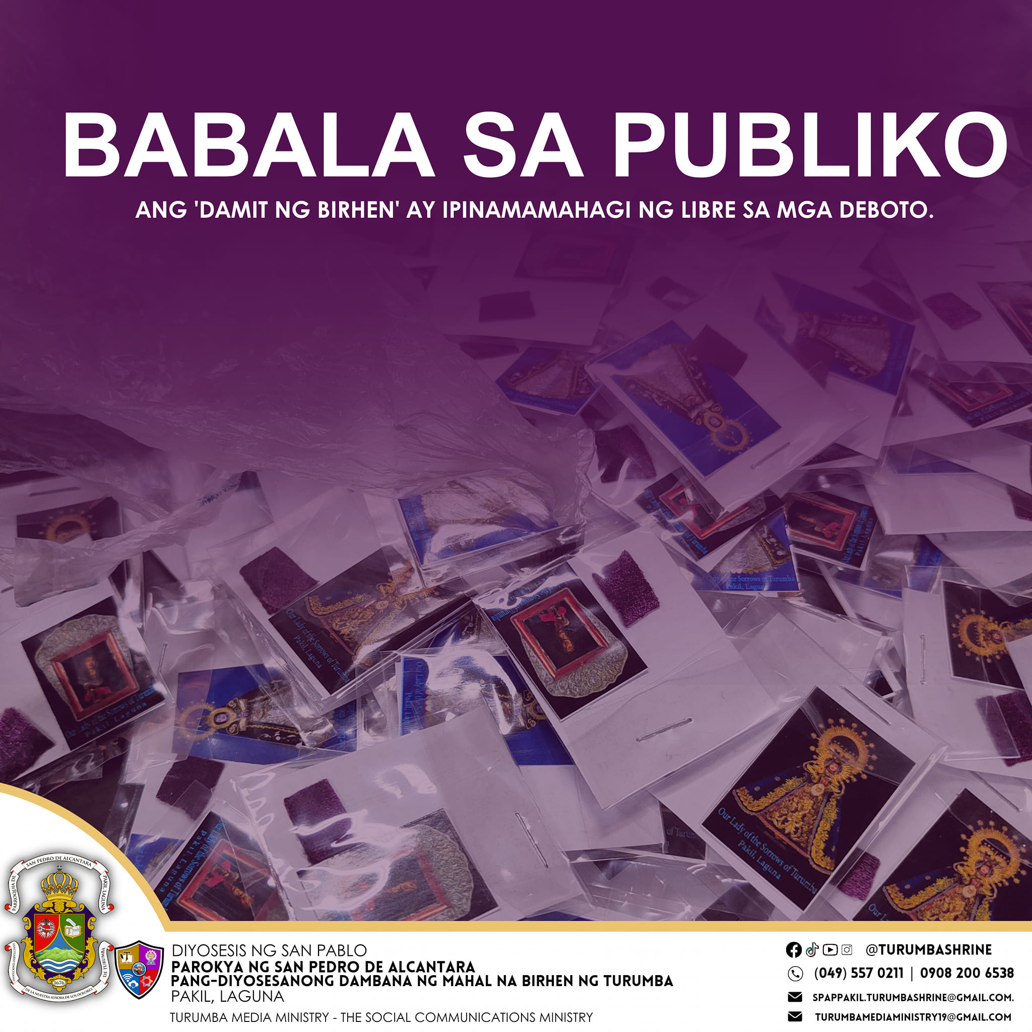 Turumba Shrine - Ang mga retaso ng 'DAMIT NG BIRHEN' ng... | Facebook