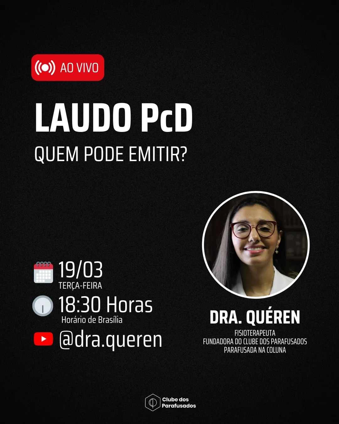 🔩 Quer saber quais... - Dra. Quéren - Clube dos Parafusados