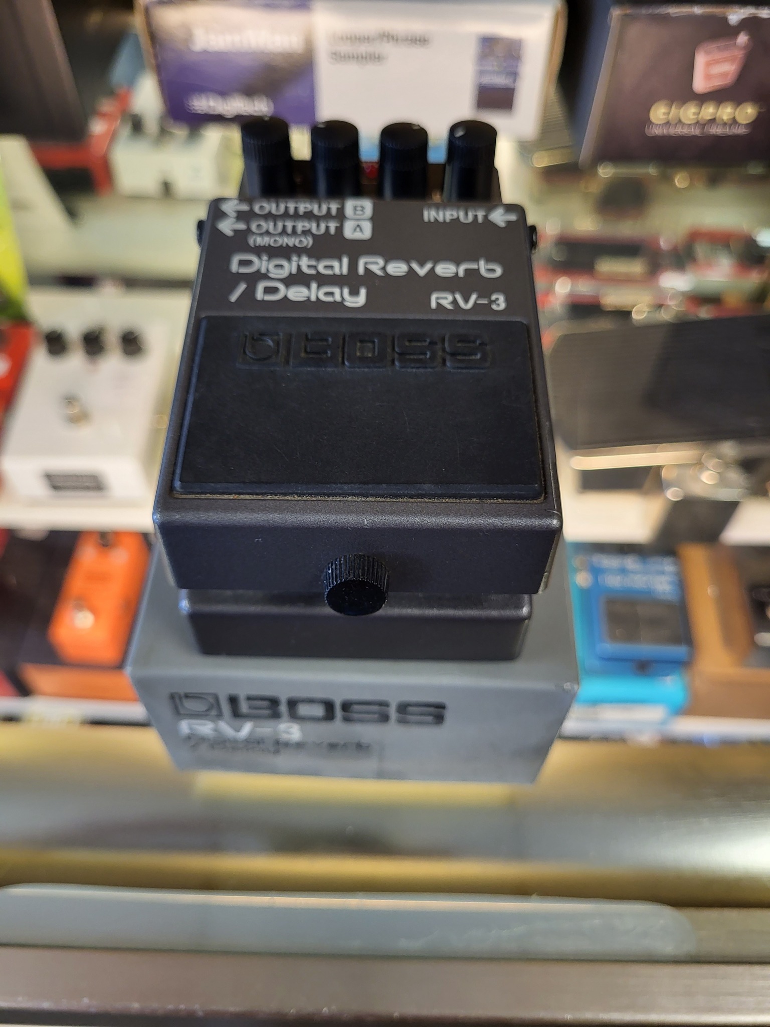 What pedal can replace Boss RV-3 with slight slap back to moderate