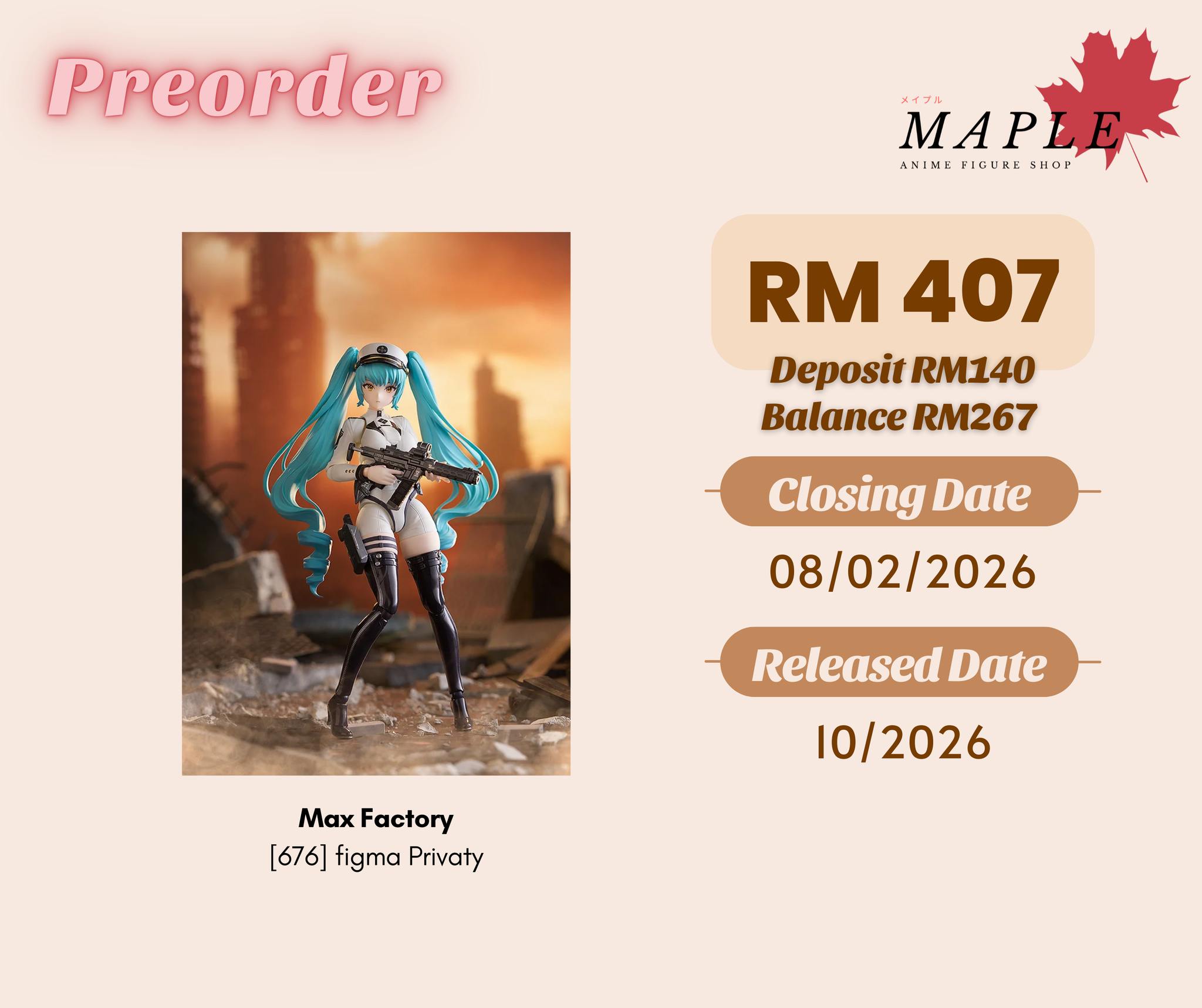 Preorder Due On 11 January... - Maple Anime Figure Shop | Facebook