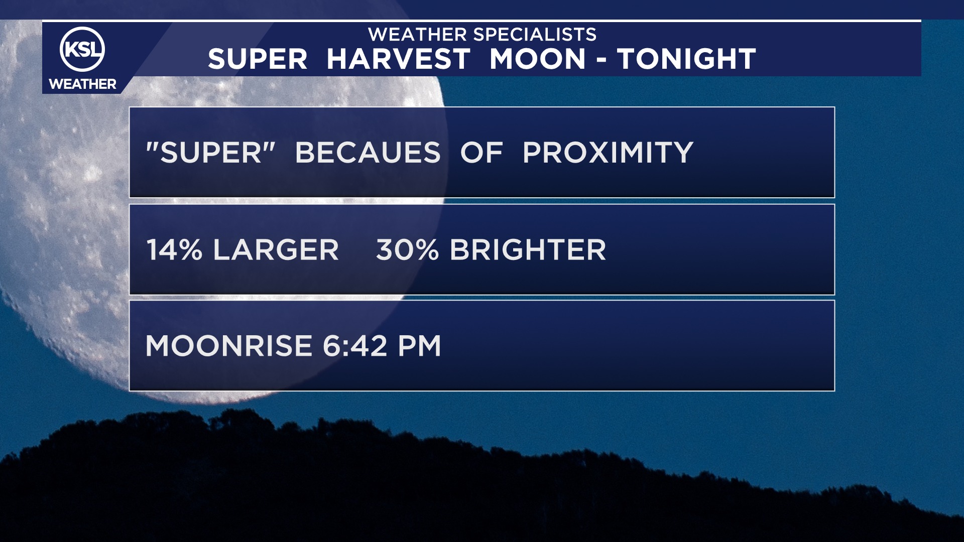 Matt - SUPER HARVEST MOON: Tonight we'll see October's full moon come ...