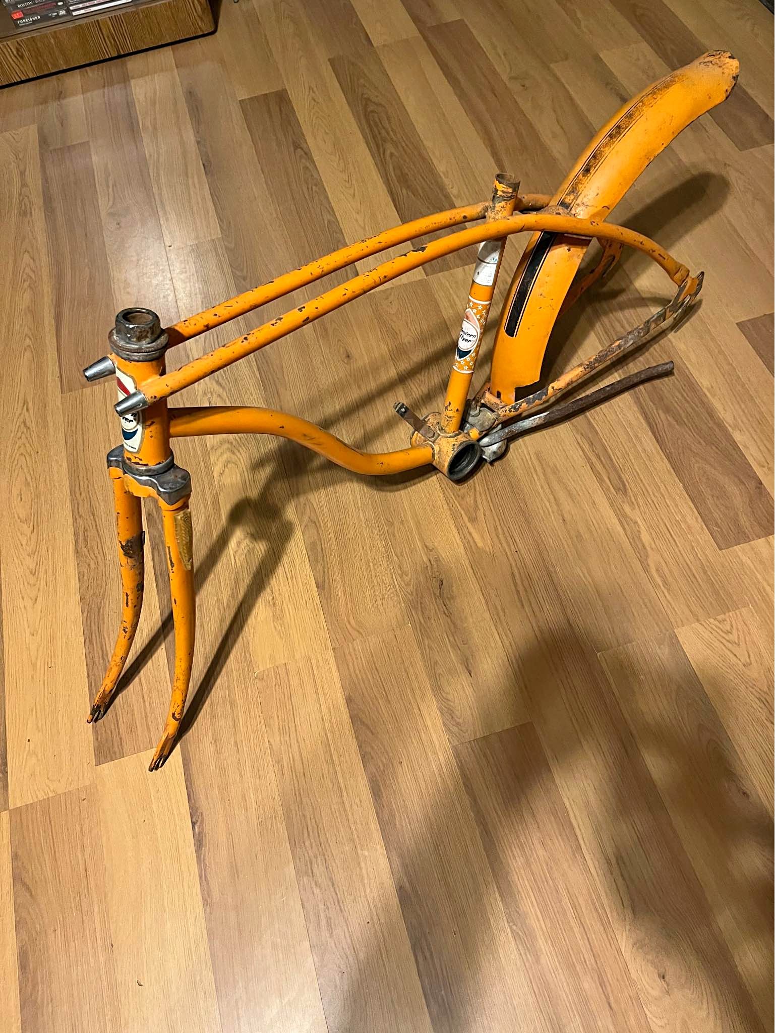 1970 - 71 Huffy Slingshot muscle bike frame - Bicycle Frames - Conway ...