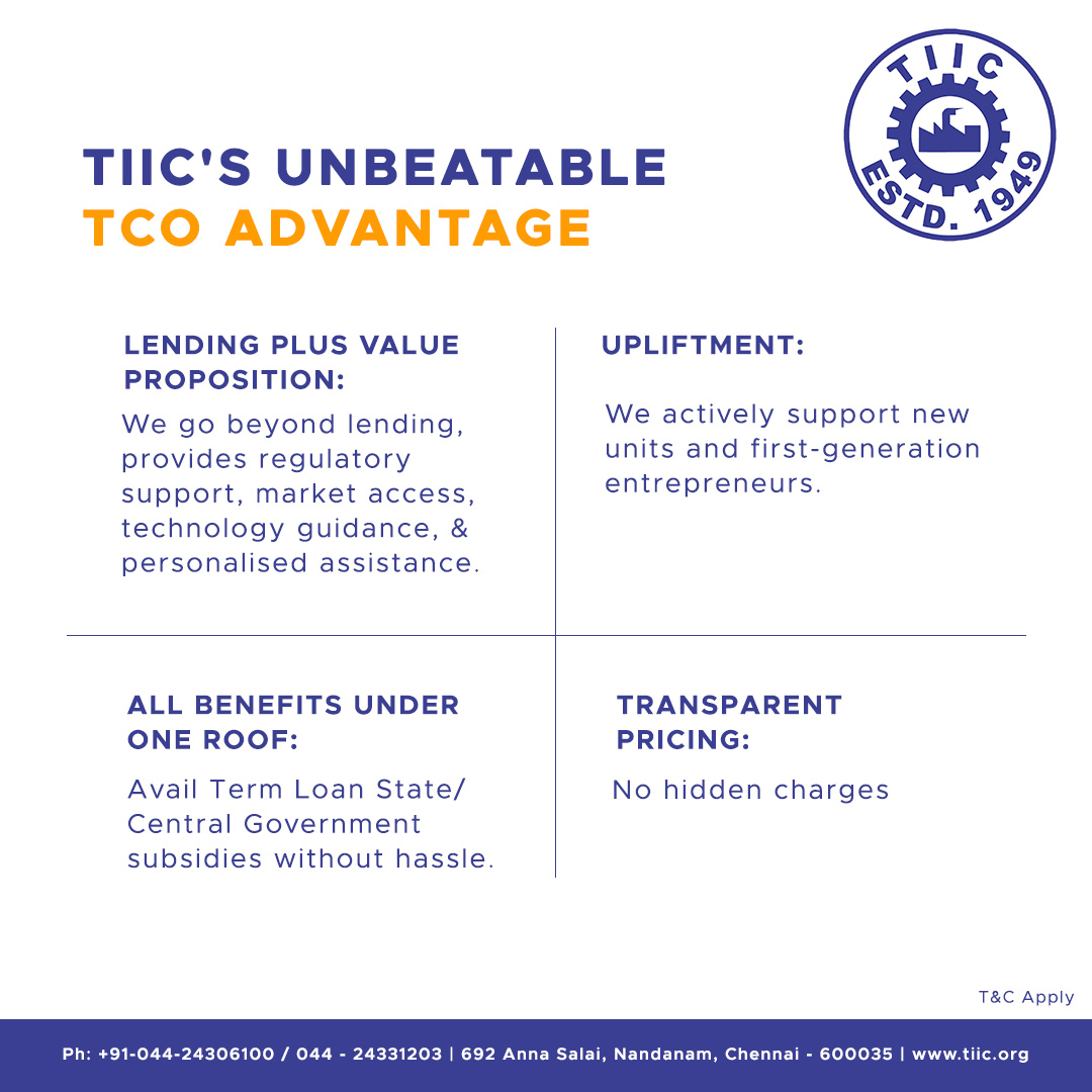 Tamil Nadu Industrial Investment Corporation TIIC | Chennai