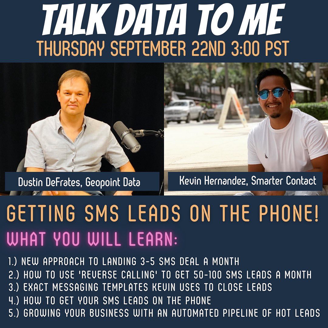 Geopoint Data - Join us TODAY at 3PM PST for Talk Data To Me with ...