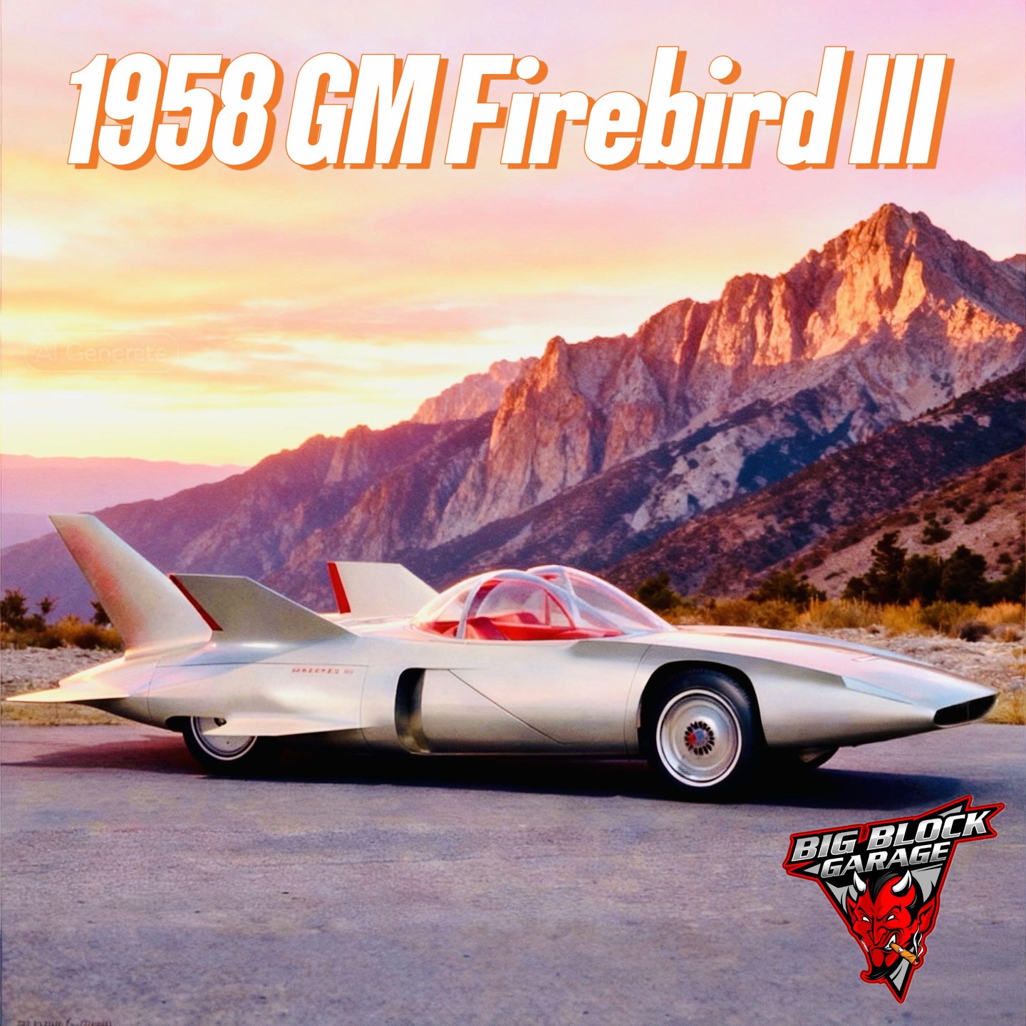 1958 General Motors Firebird III concept car. It was the third in