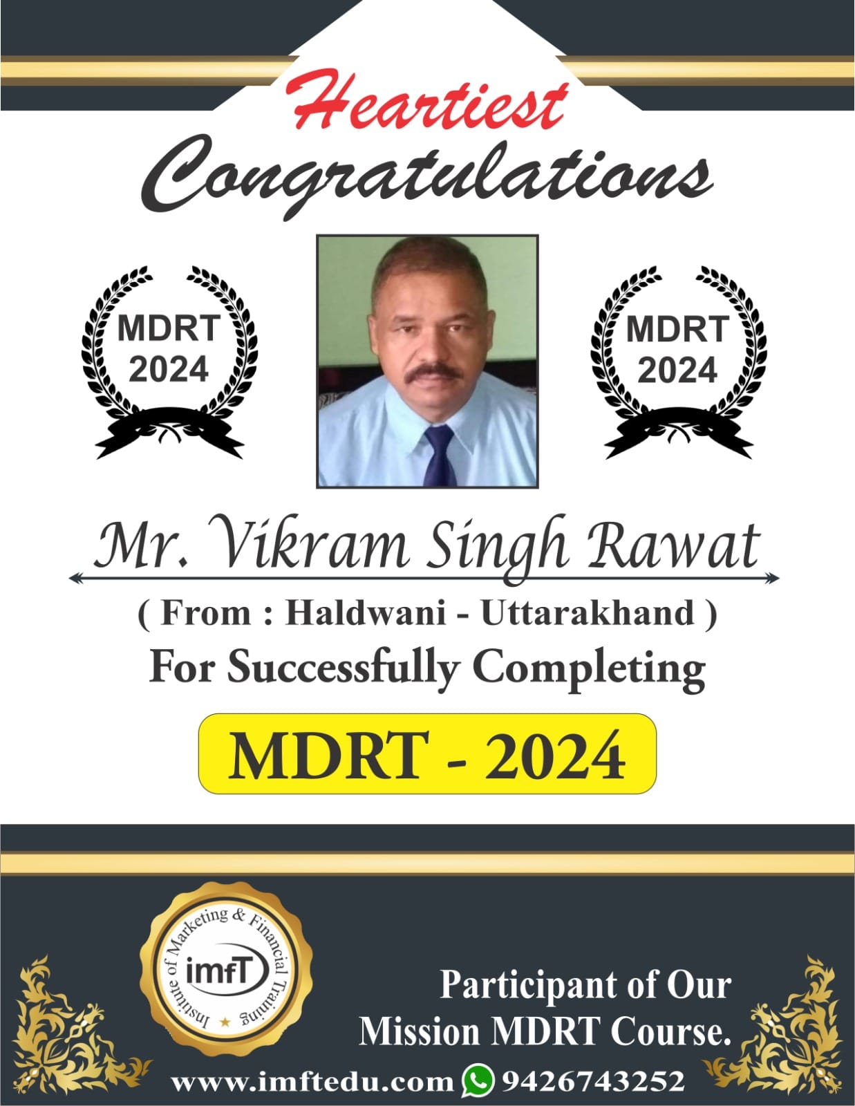 Heartiest congratulations to Mr.... - IMFT Sanjay Gurnani | Facebook