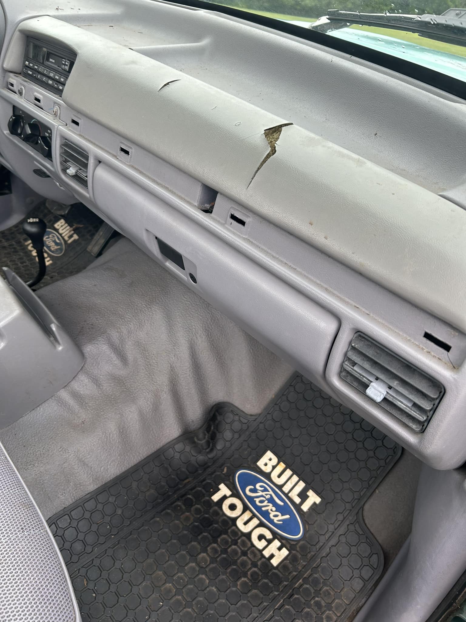 Ford Van E-Series 1992-1996 Velour Dash Board Cover Mat Medium Blue